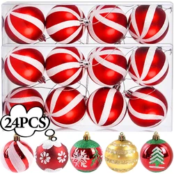 6cm Electroplated Christmas Balls Set Xmas Tree Pendant Christmas Ball Hanging Ornament for DIY New Year Party Home Decoration
