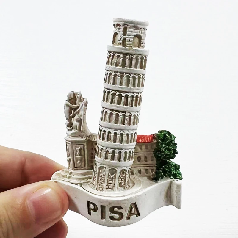 Italy tourist souvenirs Leaning Tower of Pisa 3D stereo refrigerator sticker Home decoration items Collection crafts