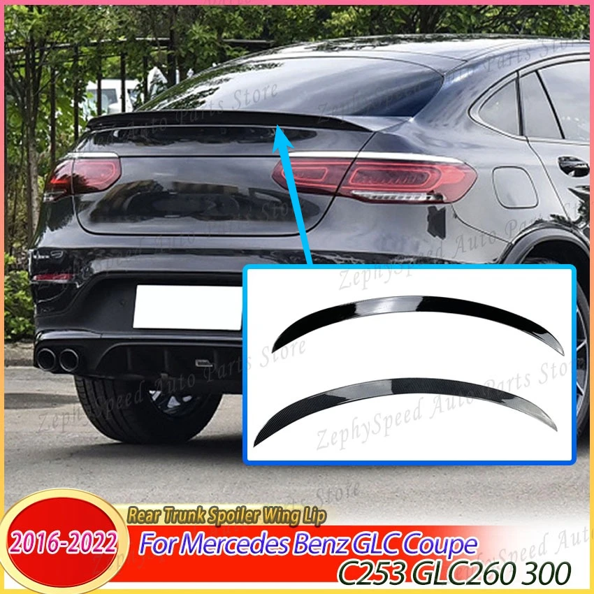 

Rear Trunk Spoiler Wing Lip For Mercedes Benz GLC Coupe C253 GLC260 300 2016-2022 Car Spoiler Tail Fin Auto Accessories Body Kit