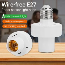 Motion Sensor Socket E27 Smart Lamp Bulb Adapter Motion Activated Light Socket Smart Auto On/Time-delay Light