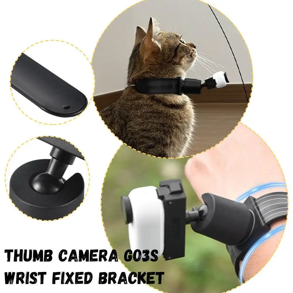 For Insta Go3/Go3s Wrist Bracket 360° Rotating Joint Armlet Wrist Band Hand Strap Mount Camera Accessories Black