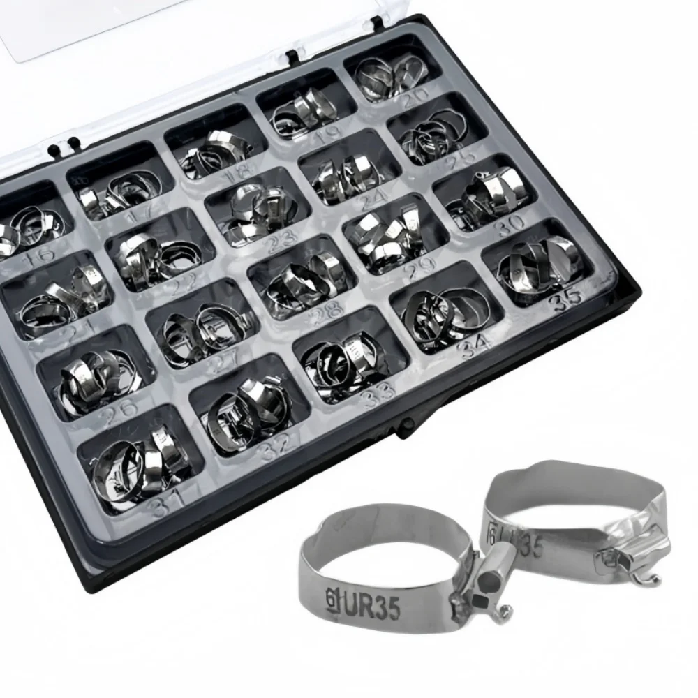 80Pcs/Box Dental Molar Plain Band Straight Arch Wire Bands Ring MBT/ROTH 022