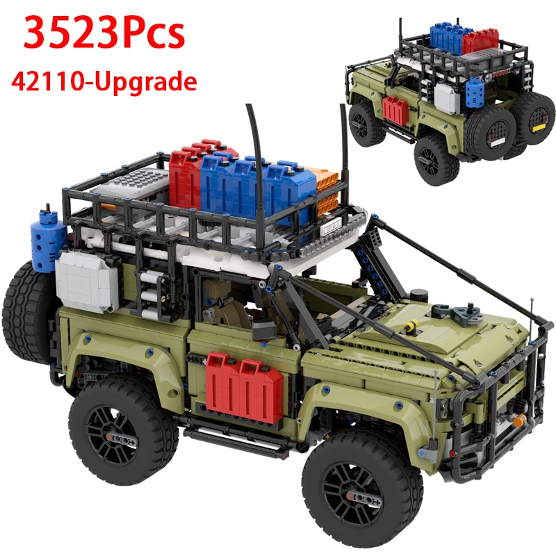 

3523Pcs Technical Rover Defender Upgrade Off Road Car 42110 UP Building Blocks DIY Trailer Truck Vehicle Toy Kids Birthday Gift