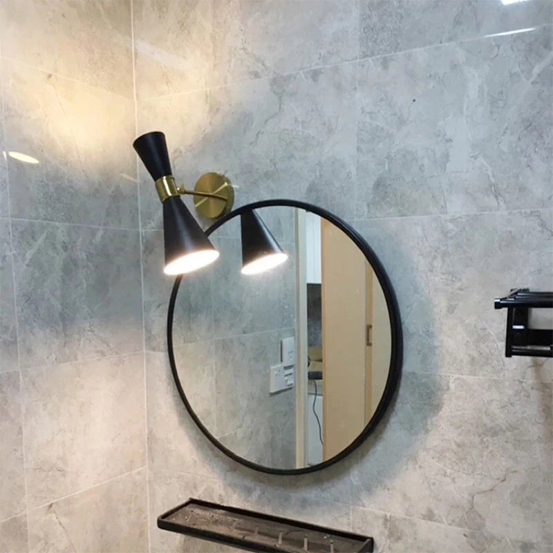 

LED Wall Lamps Lighting Indoor Golden Headboard Dressing Living Room Furniture House Decoration Vintage Mirrors Bedroom Sconce