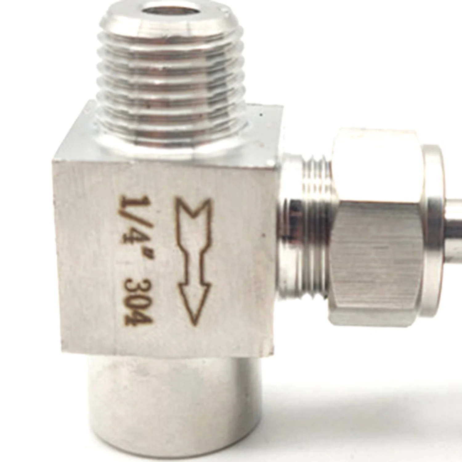 ABWR-1 pçs válvula de agulha válvula de agulha 1/4 Polegada ângulo direito bsp ss304 & 1 pçs navio válvula de agulha guindaste válvula de agulha