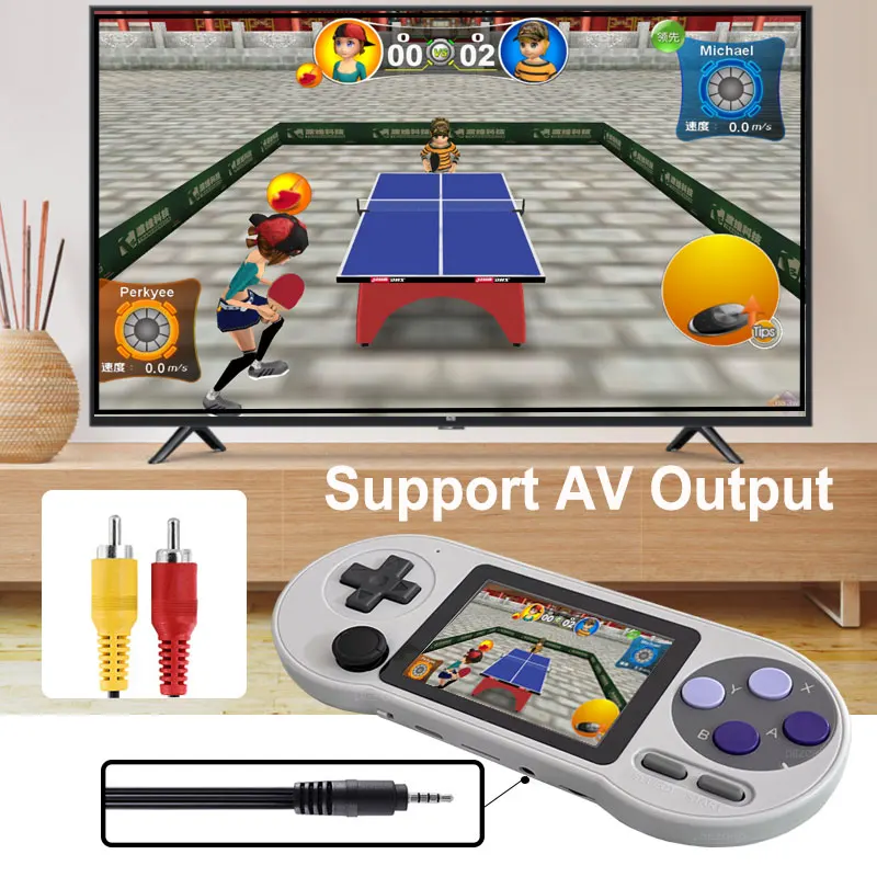 SF2000 Портативный Ручной игровой плеер, видеоигры 16G 6000 игр, 3-дюймовый мини ретро консоль эмулятор с поддержкой беспроводного контроллера