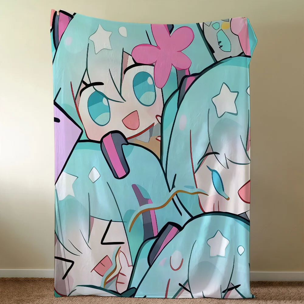 Blanket M-mIKUs-es Throw H-hATSUNEs-es Super Cosy Plush Living Room Sofa Couch Childish Birthday Anime Gifts
