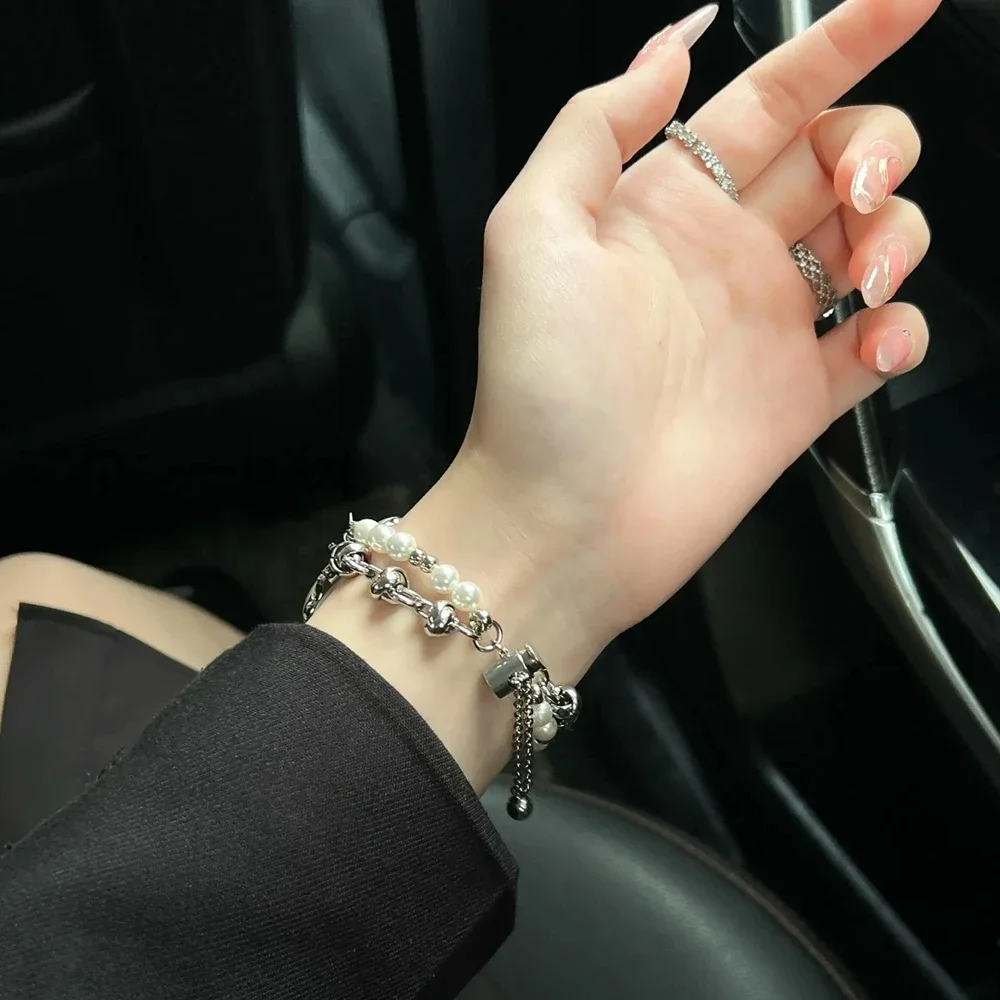 Correa de bucle de Metal con cuentas para Apple Watch Band para mujer 38mm 40mm 41mm 42mm 44mm 45mm 46mm 49mm