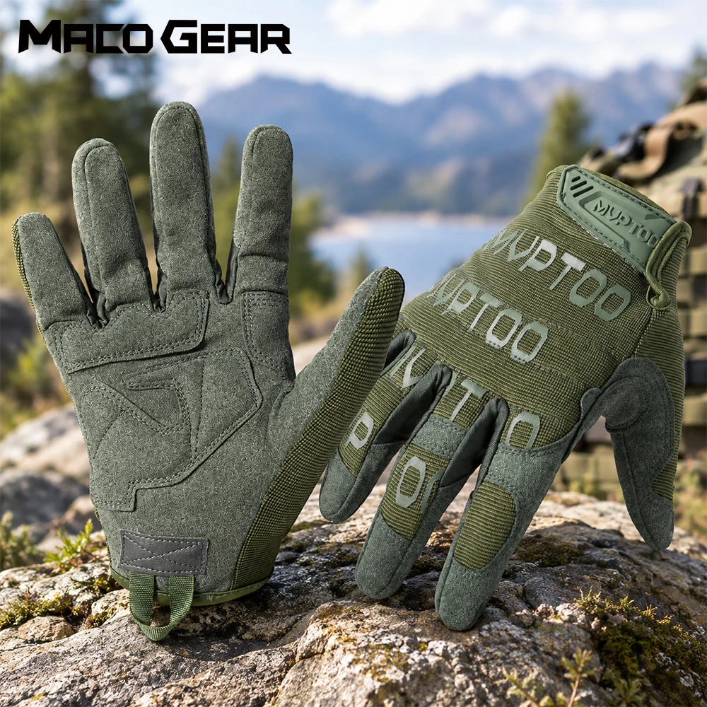 Men Tactical Gloves Full Finger Outdoor Touch Screen Breathable Anti-slip Sports Hiking Camping Hunting Shooting Combat Cycling