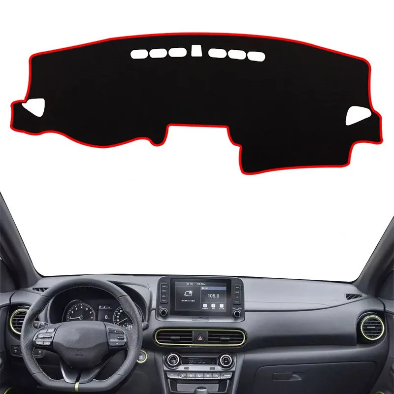 

For Hyundai Kona 2017-2020 2021 2022 2023 Dashmat Dashboard Cover Mat Rug Anti-Glare Sunshade Protect Cushion Carpet Accessories