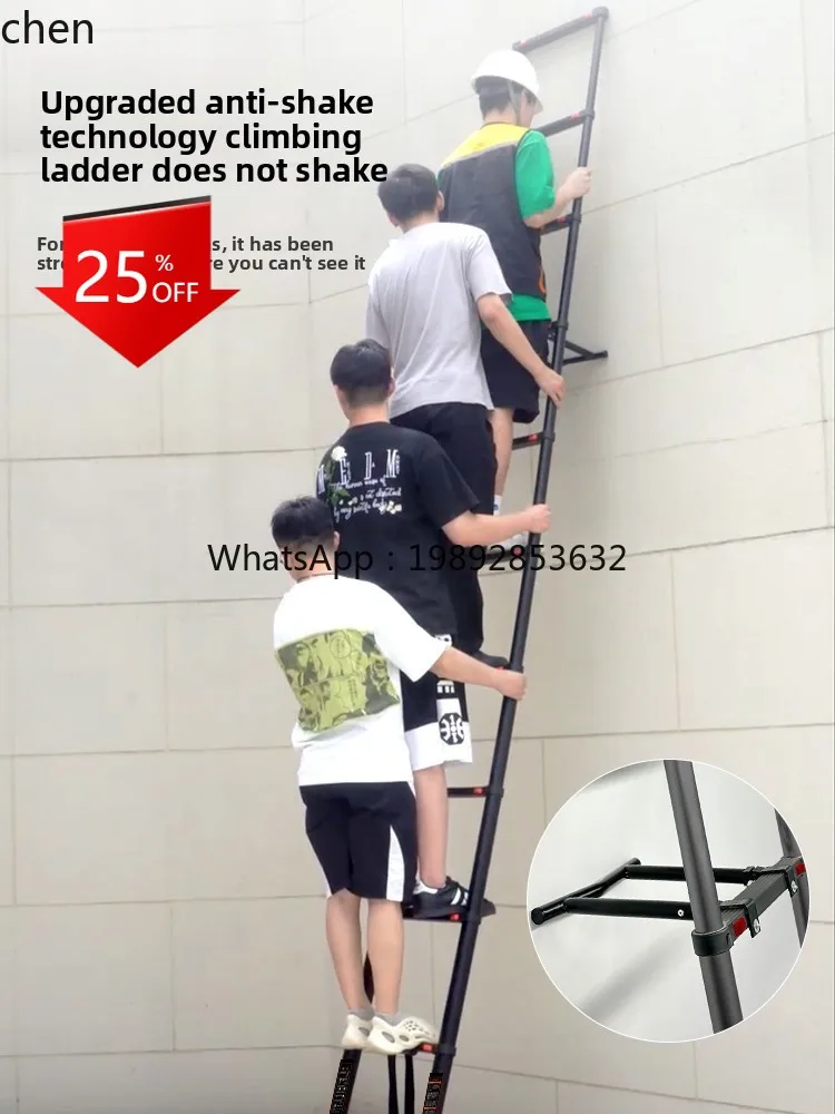 

Telescopic Ladder Lift Portable Folding A-Frame Ladder Aluminum Alloy Straight Ladder