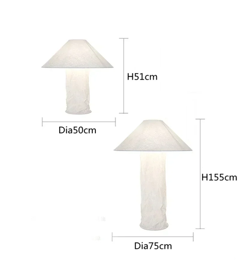 Italy Designer Art Decor Floor Lamps White Paper LED Stand Lights for Living Room Bedroom Bedside 2024 New Creative Desk Light