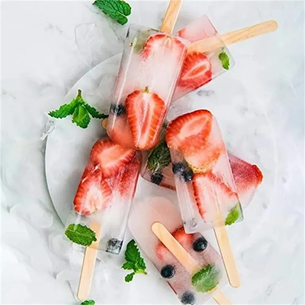 Creative Silicone Popsicle Mold 4 Cell Handmade Ice Cream Mold Oval Cake Pop Mold Maker Summer