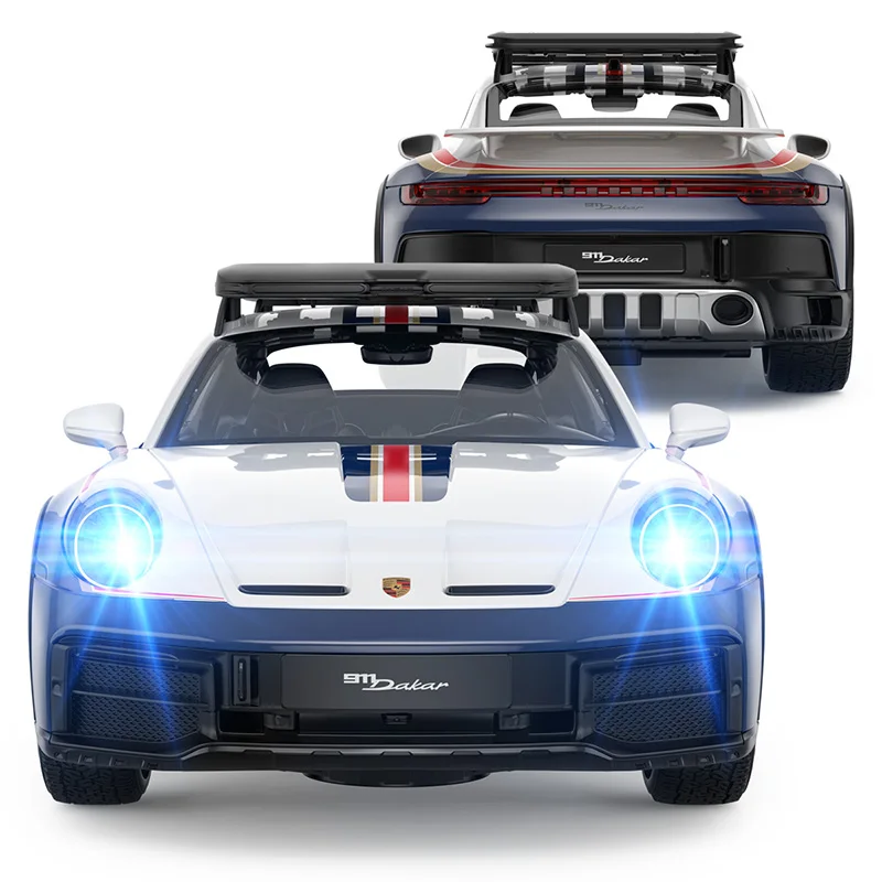 Rastar 1:14 2.4G Rc Car Porsche 911 Dakar with LED Light Remote Control High Speed Racing Vehicle Model Boy Toys Gifts