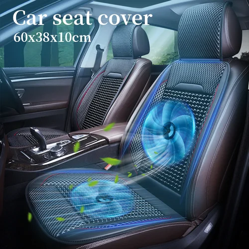 Imagen 2 del producto Cojín para asiento de coche con cuentas de madera, funda para asiento de coche de cuero fresco de verano, alfombrilla para asiento de coche hecha a mano transpirable, accesorios universales para automóvil