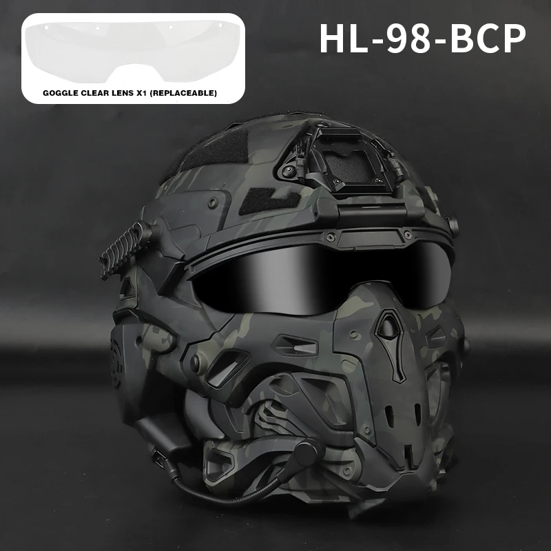 Imagem -06 - Abs Outdoor Casco Protector Built-in Headconjunto Lens Múltiplas Cores Safety cs Game Full Face Field Cover Tactical Mask Capacete