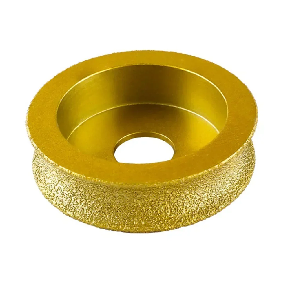 Grinding Disc Wheel 74x20mm Dry Vacuum Brazed Profile with Bullnose Edge Abrasive for Marble Granite Quartz and Concrete Wall