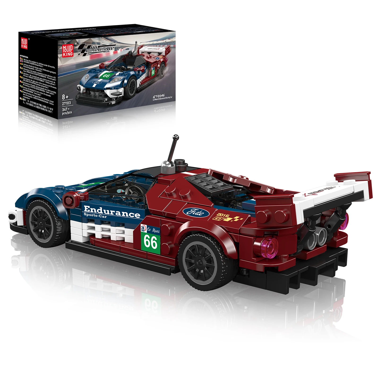 Mould King 27103 coche deportivo 347 Uds Kits de bloques de construcción MOC famoso modelo de coche vehículo de carreras montaje ladrillos adornos juguetes niños