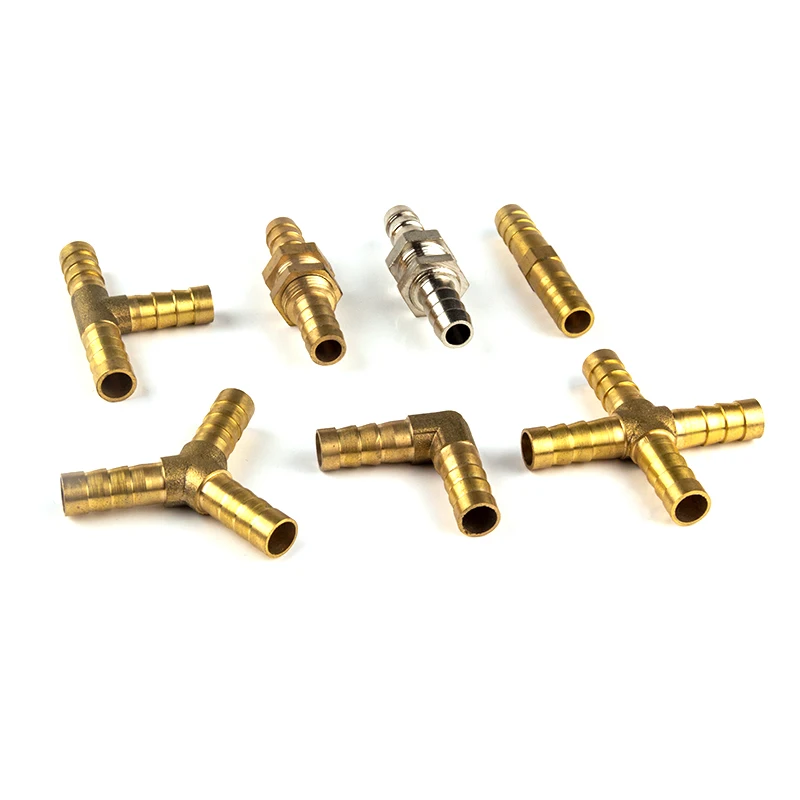 Brass Barb Pipe Fitting 2 3 4 Way Connector for 4mm 5mm 6mm 8mm 10mm 12mm 16mm 19mm Hose Copper Pagoda Water Tube Fittings