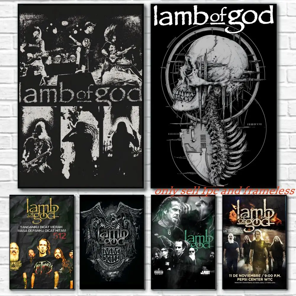 Heavy Metal Music Band L-Lamb Of God Poster Room Wall Art Decor Waterproof Poster For Home Bar Bedroom Decoration Gift