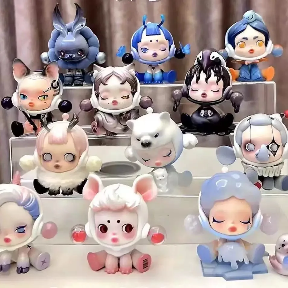 

Hot Skullpanda The Mare Of Animals Series Action Figures Toys Anime Desktop Decoration Kawaii Model Doll Ornaments Kids Gift