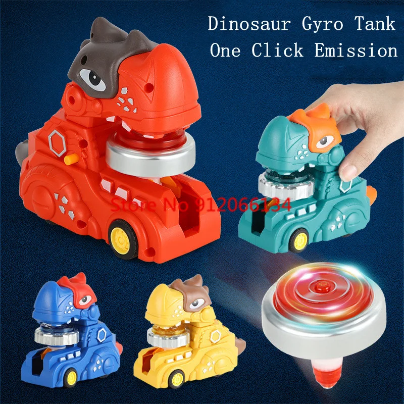 Dinosaurier Schlacht Gyros Wagen leuchtende Legierung Wettbewerbs spiel Schiebe kraft Lagerung Metall Kreisel Spinnen LED Beleuchtung Top Auto Spielzeug