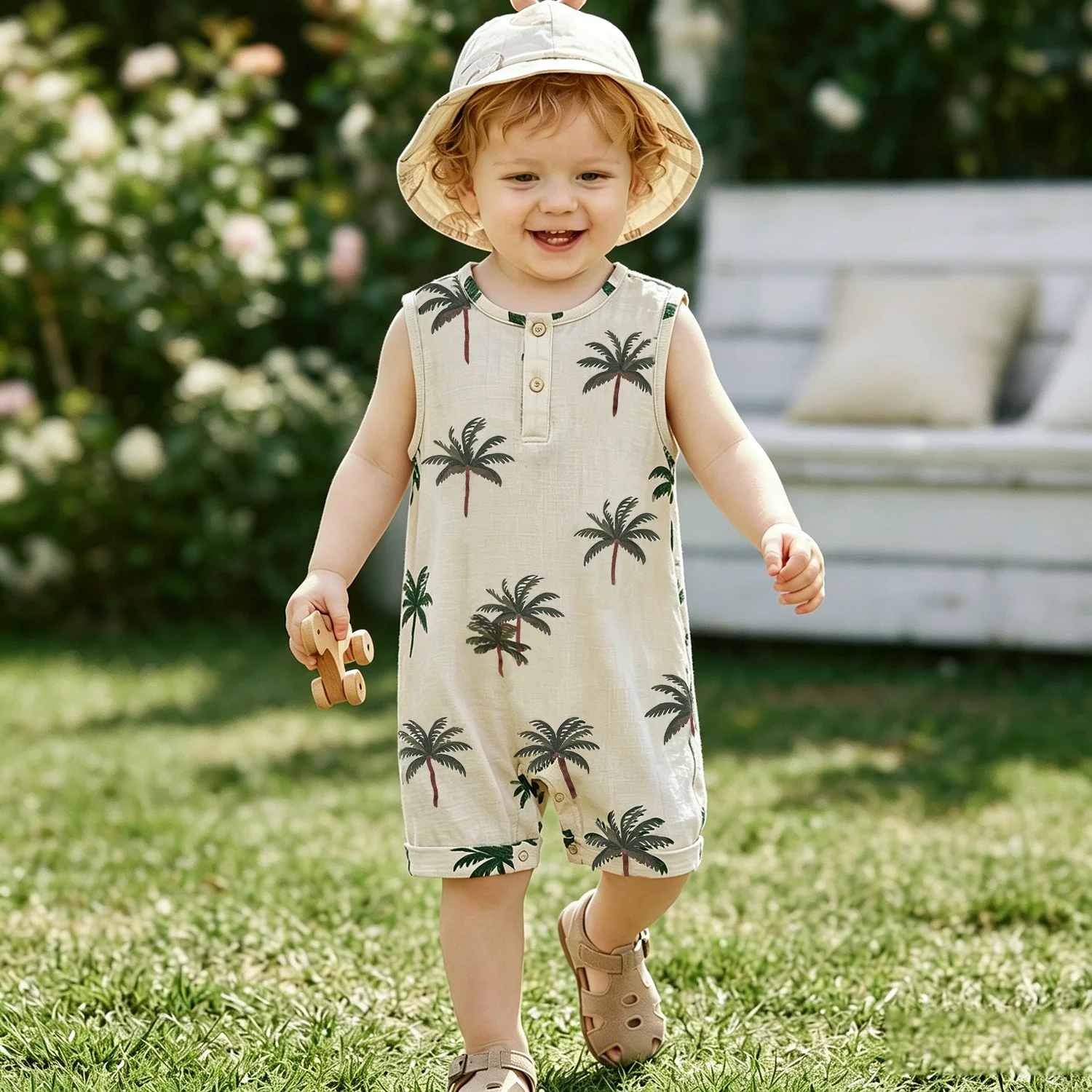 Summer Organic Cotton Baby Clothing Cute Printed Infant Romper Newborn Jumpsuit