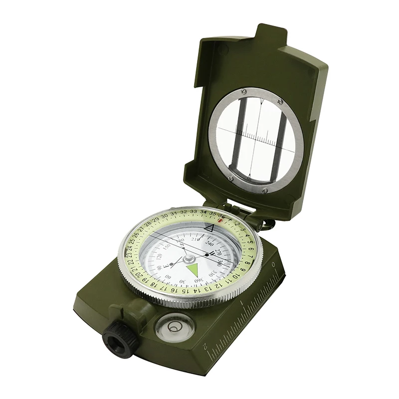 Waterproof High-precision Compass Outdoor Gadget Functional Metal Compass High-precision Luminous Compass