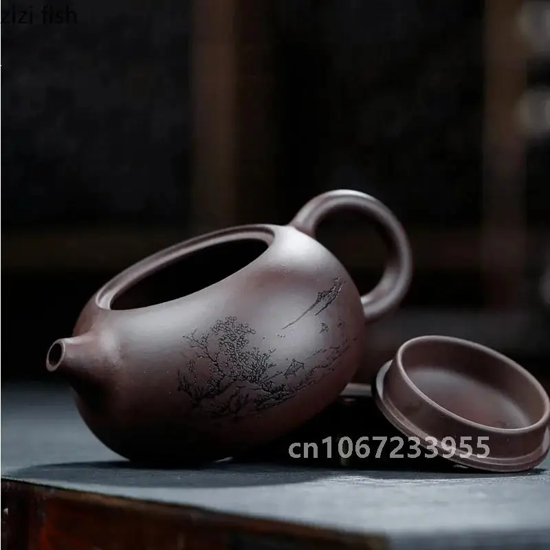 Yixing Purple Clay Teapot 420ml Teapot Tea Kettle Tea Maker Coffee Table Tea Making Tool Teaware Handmade Teapots Tea Pot Gift