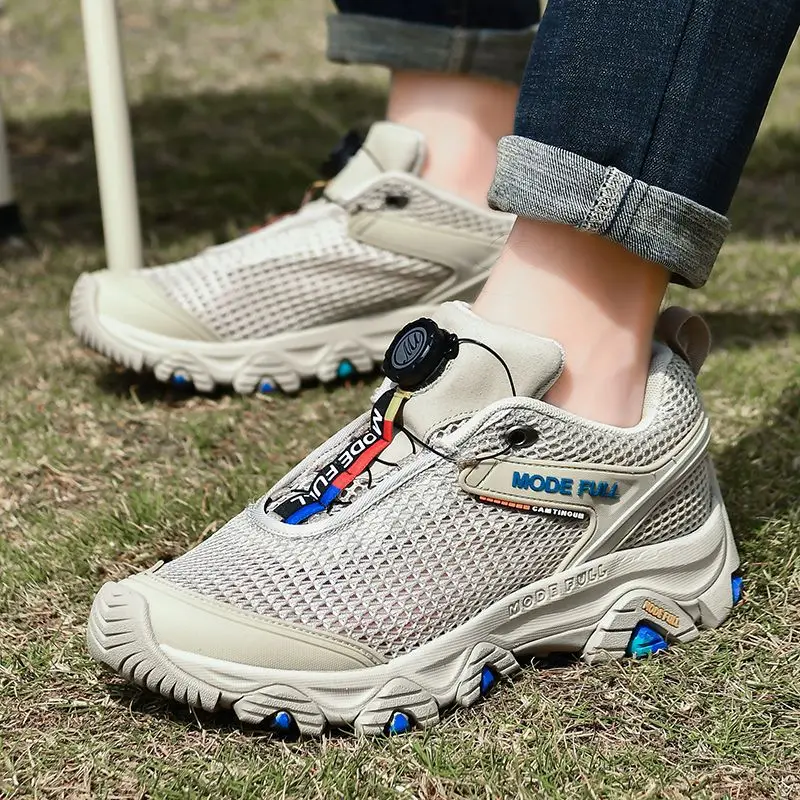 Original Brand Comfortable Breath Mountain Climbing Shoe Summer Quick Lacing Outdoor Hiking Shoe Couples Trekking Sport Sneaker