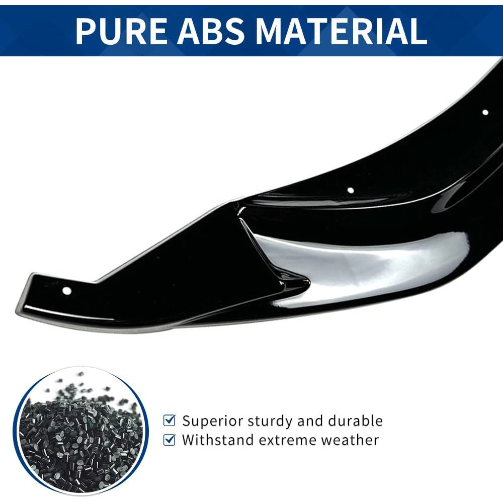 CS نمط شفة مصد السيارة لسيارات BMW M3 M4 F80 F82 F83 2015-2020 سيارة الجبهة الوفير المفسد الناشر الفاصل الشفاه طقم الجسم ضبط #6