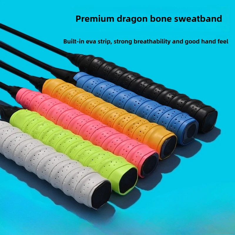 

Sticky Dragon Bone Badminton Racket Grip Tape - Perforated Anti-Slip Breathable for Tennis Fishing Rod
