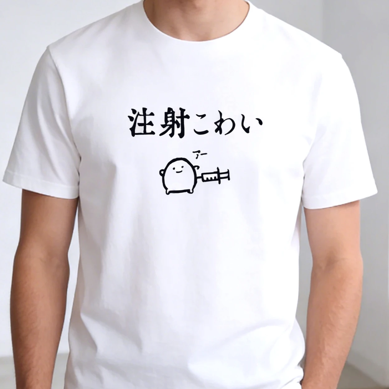 Dentist Injection Is Scary Cute Japanese Illustration Print Women's Clothing Harajuku Style Short Sleeve Tee Summer Y2k Sale Top