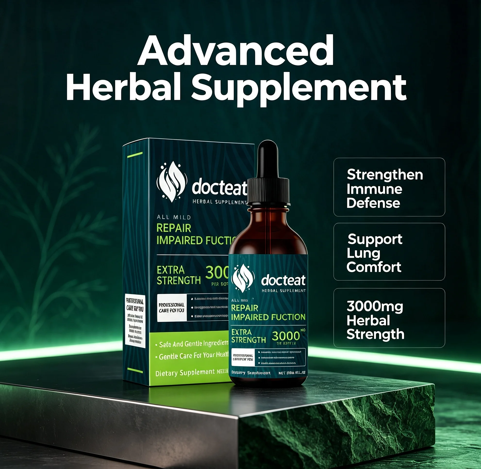 Herbal Wellness Liquid - Ziołowe Krople Wspomagające Funkcję Płuc Naturalny