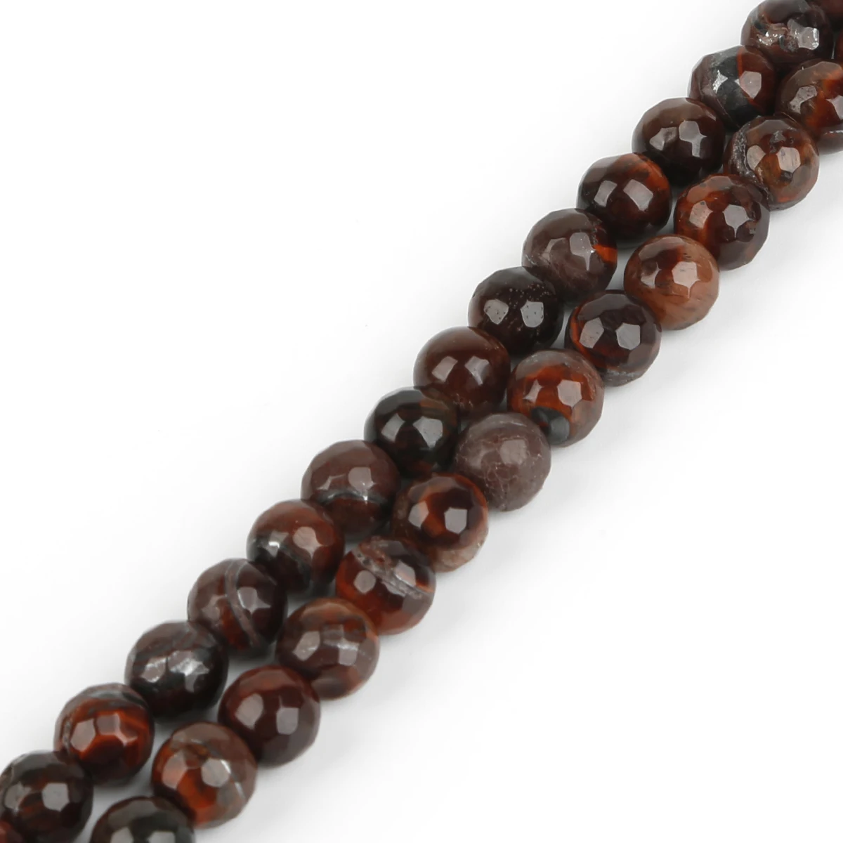 Rote Tigerauge-Perlenstränge, Naturstein, runde lose Perlen zur Herstellung von Schmuck, Armbändern, Bastelarbeiten, DIY-Halsketten, Ohrringen – Detail 3