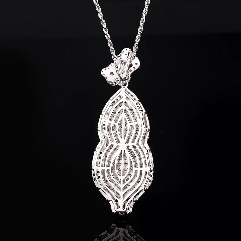 New Jewelry S925 Silver Hot Selling Green Chalcedony Green Bean Pendant Necklace for Women