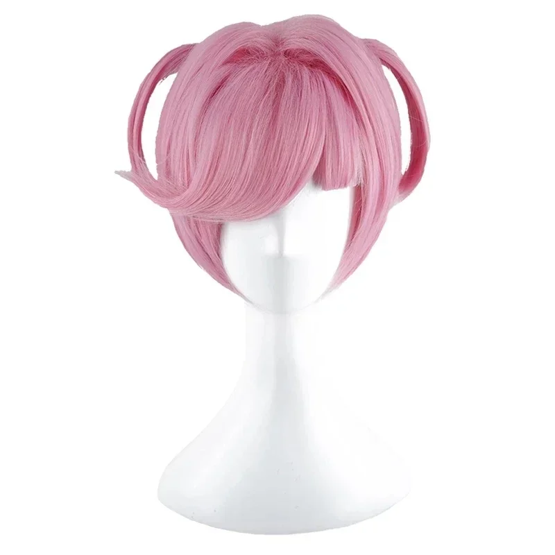Jogo ddlc doki literatura clube natsuki perucas rosa curto para mulher venda quente festa cabelo cosplay traje peruca boné mn1