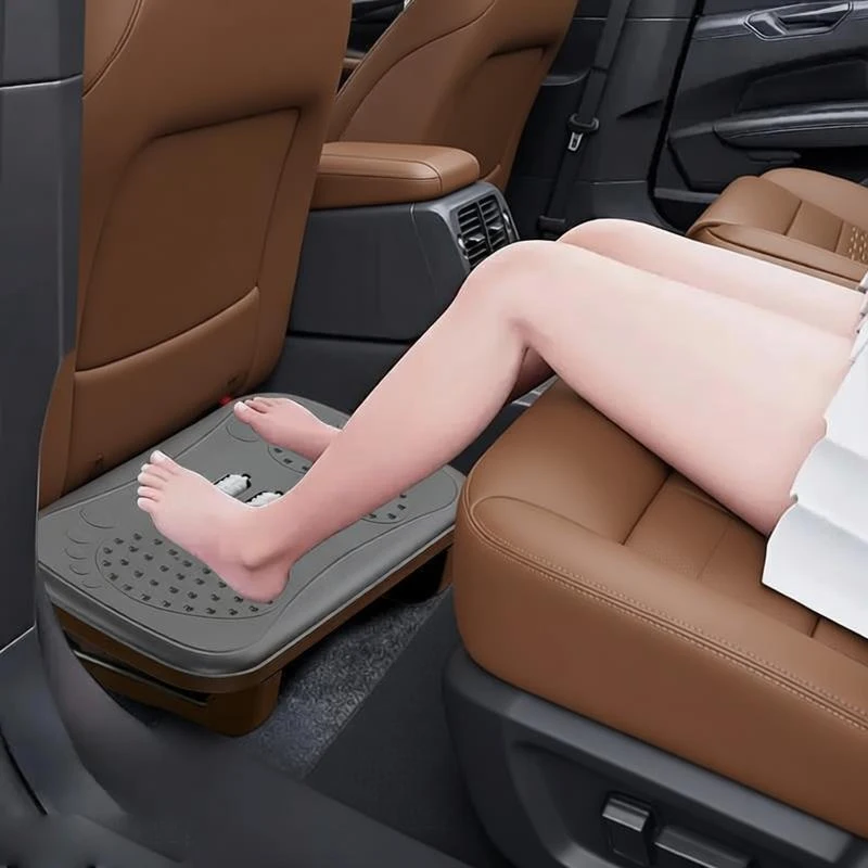 Portability Foot Rest RV Car Seat Leg Support Pad Comfortable Rear Foot Rest Pedal With Massage Rollers Foot Rest For Auto