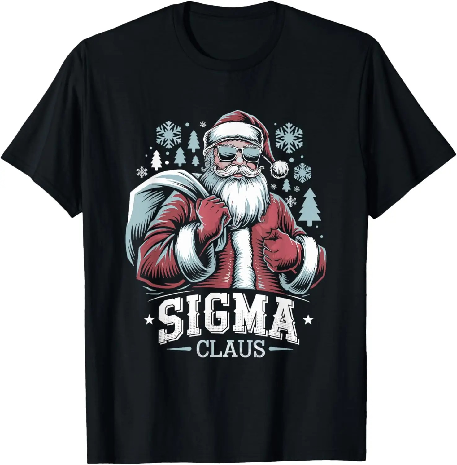 

Футболка Sigma Claus Cool Santa Funny Christmas Rizz Rizzler Meme, высококачественная хлопковая обычная футболка для мужчин, забавные футболки в стиле
