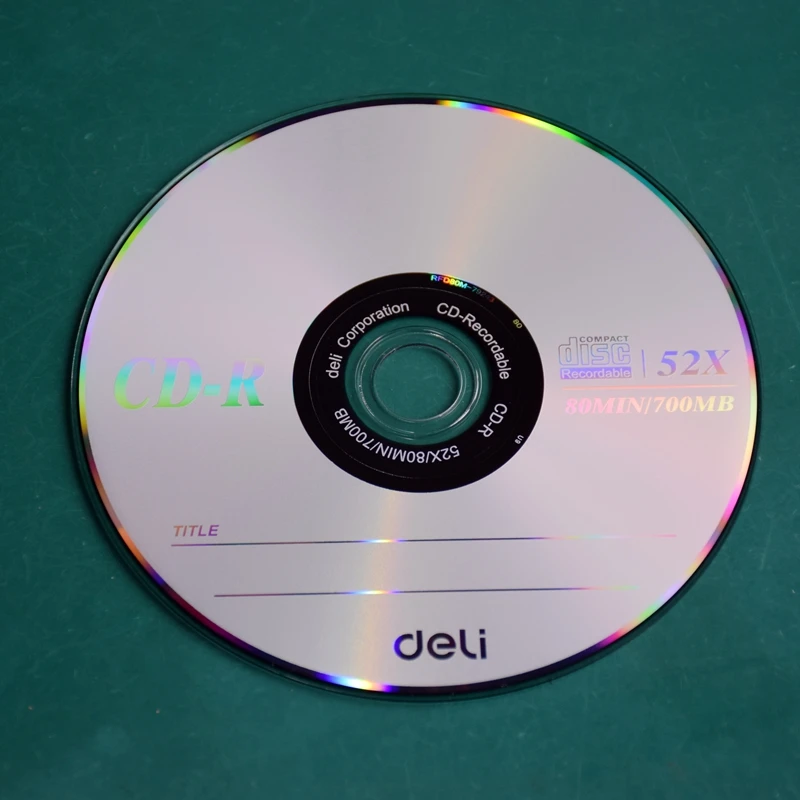 4 TEILE/LOS Deli 3725 CD-R Blank discs beschreibbare compact disc 700MB/80min/52x CD-R BLANK Discs einzigen Stück