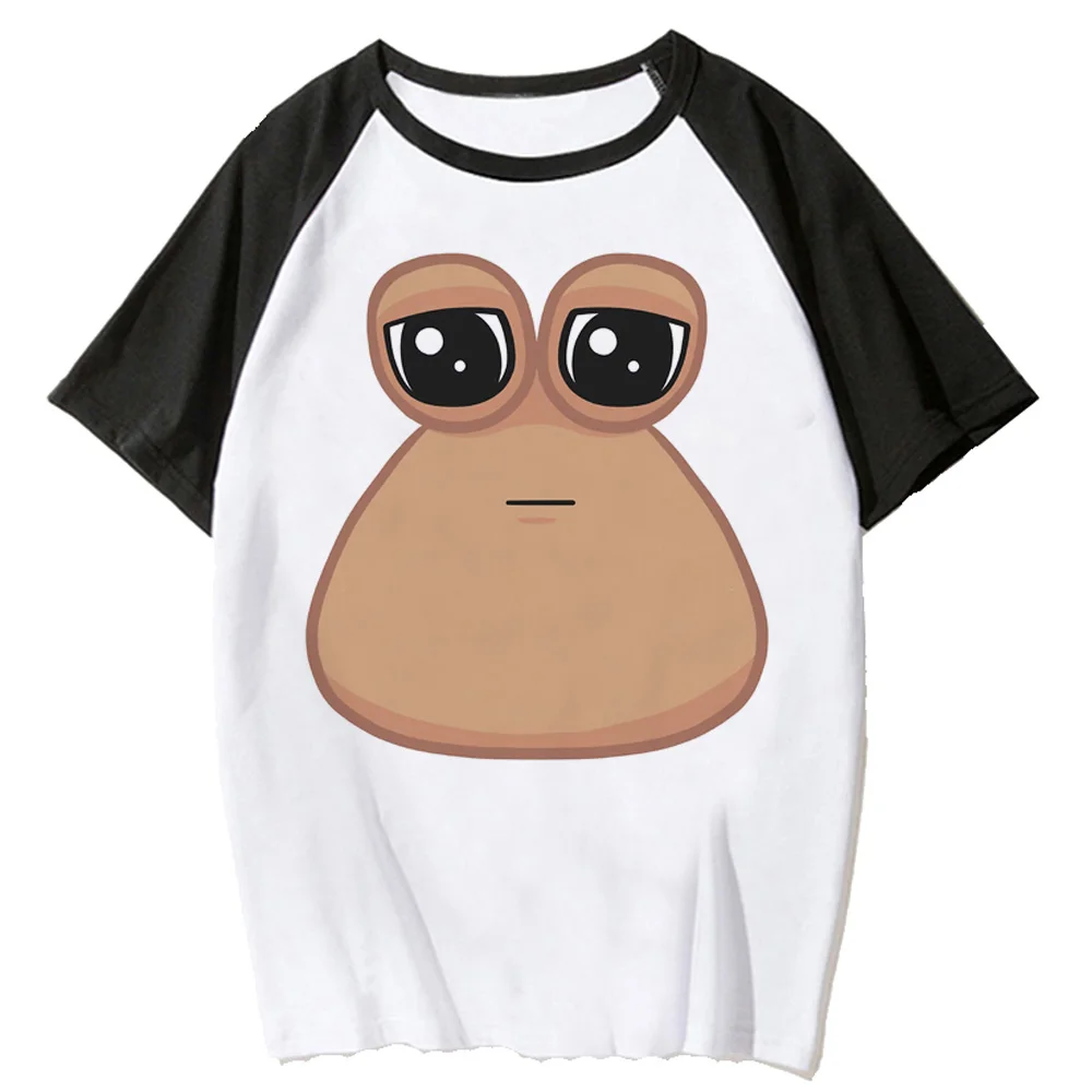 Pou Tee women funny anime tshirt female harajuku clothes