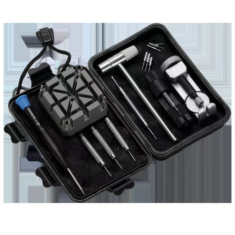 16 Piece Professional Watch Repair Kit - Perfect For Watch Enthusiasts, Adjustable Strap Tools | Durable Metal Tools