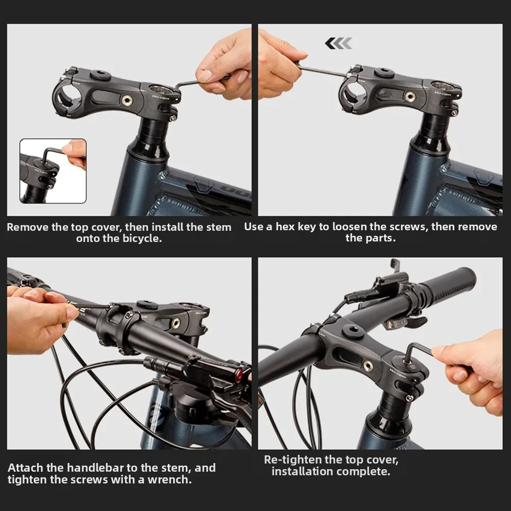 لجذع تعليق Grave Ebikes 60 °   ارتفاع قابل للتعديل دراجة المقود الجذعية سبائك الألومنيوم الرئيسية 2 خيارات الحجم