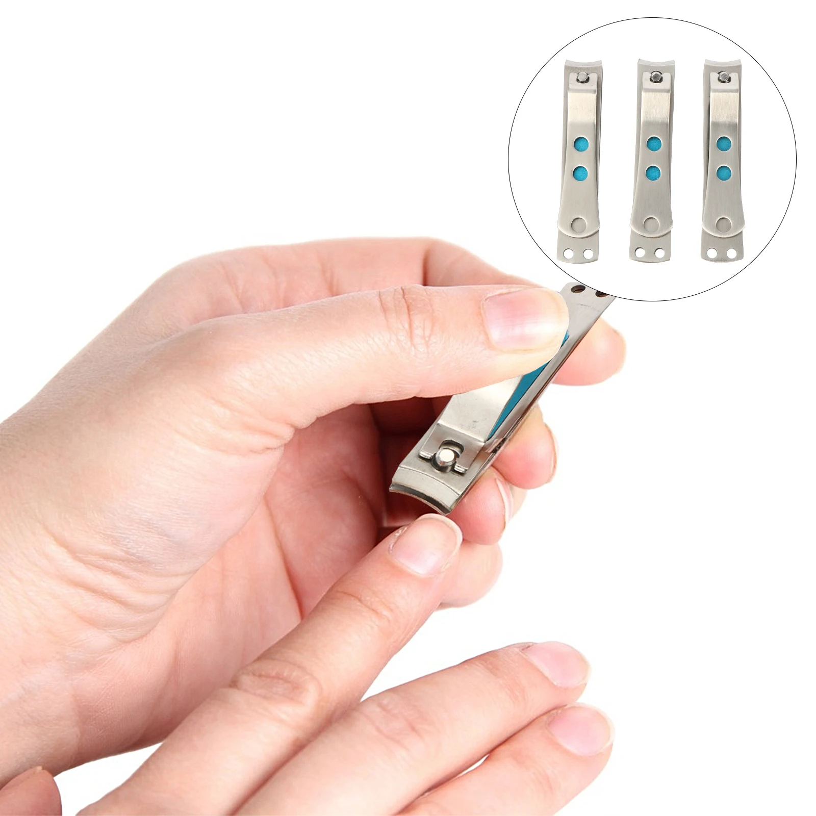 3 個の高耐久爪切りセットステンレス鋼の爪切り、爪切り、滑らかなエッジトリマー、家庭用または旅行用