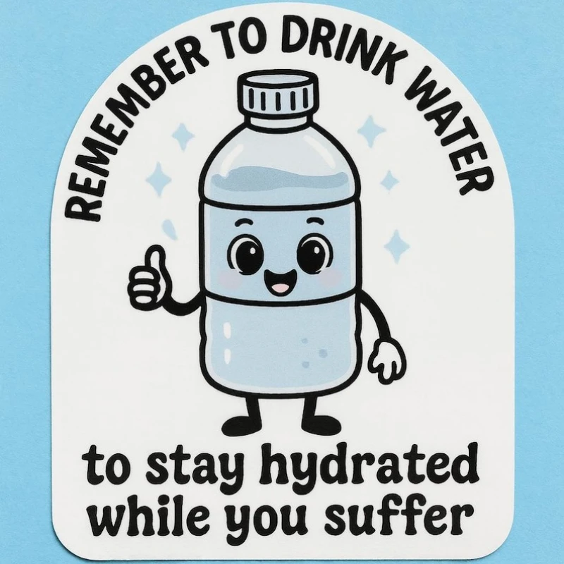 

Water Bottle Stickers | Vinyl decals, fun and cute laptop stickers, disposable, glossy