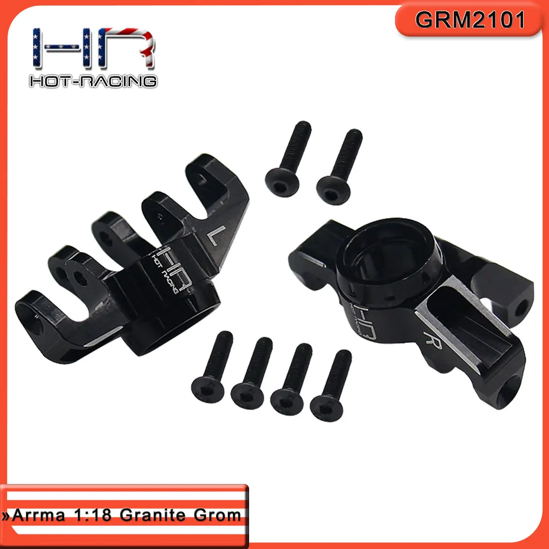 Hot Racing aluminum Front Knuckle / spindle set steering arms for ARRMA 1:18 Granite Grom