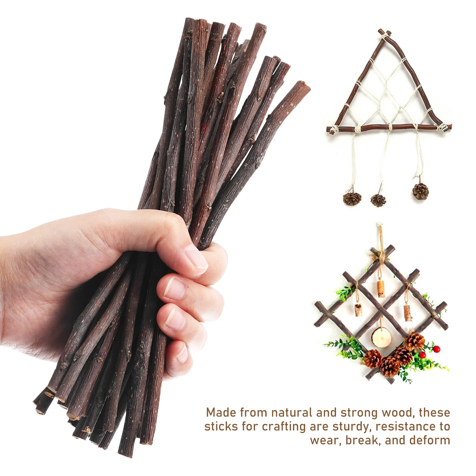 50 ชิ้น Stick หัตถกรรมกาแฟผัด Sticks Log สาขาสําหรับไม้ Crafting Rustic Home Decors