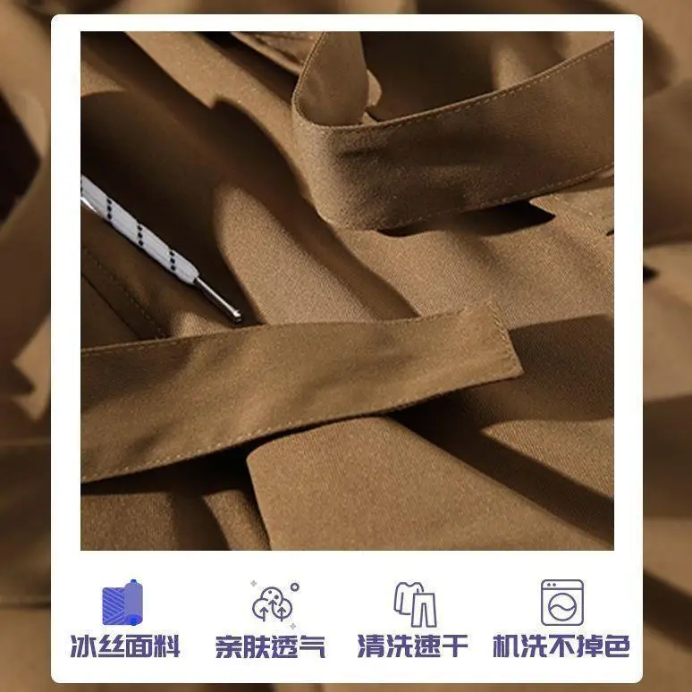 EBAIHUI Summer Men's Shorts Solid Color Casual Male Sports Pants Retro Ribbon Design Man Clothing
