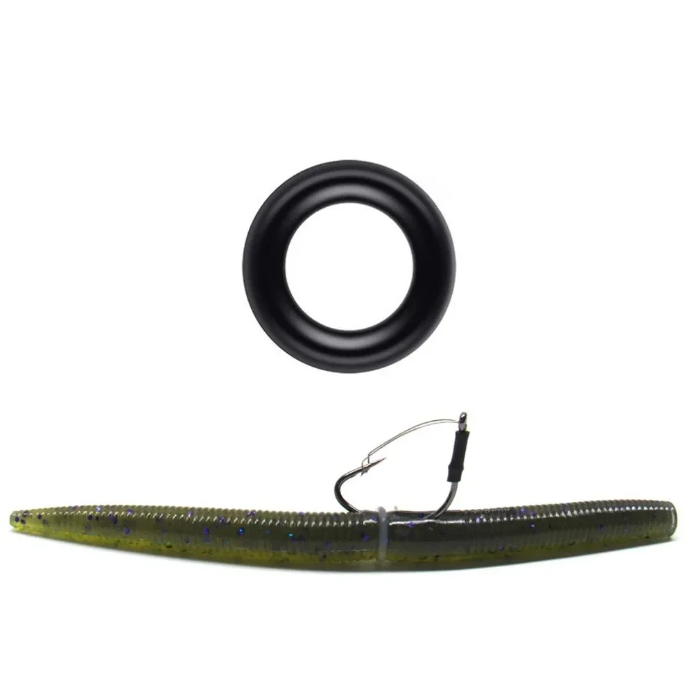 50pcs Wacky O-Ring Silicone /Black Wacky Worm Rig /Accessories M/L/XL Fishing Tool Parts For Soft Baits /Lure Fishing Tackle