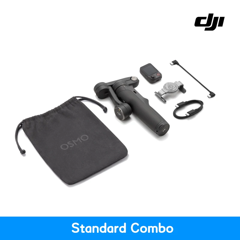 【LOCAL+】DJI OSMO Mobile 8P Stabilisator-Gondel für iPhone und Android mit Funksteuerung, integriertem Tracking, Verlängerungsstange und Stativ, 10 Stunden Akkulaufzeit, 3-Achsen-Stabilisierung,